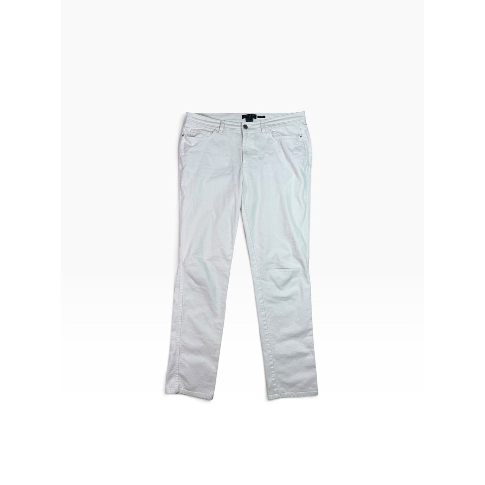 Lafayette 148 Wooster White Denim Jean Sz 12